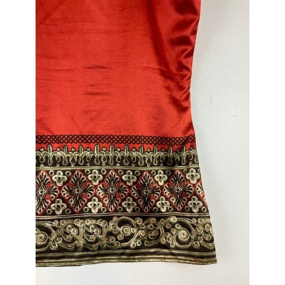 Como Black Women's Boho Halter Orange Tank Top Size Small - Picture 9 of 9